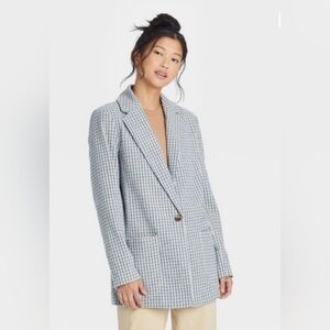 A New Day Long Sleeve Blazer With Single Button Closure And Relaxed Fit - Size S